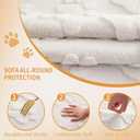Waterproof Couch Cover for Dogs Non-Slip Pet Couch Covers for Sectional Sofa, Thick Soft Washable Sofa Covers for 3 Cushion Couch Sofa Pet Friendly (White, 35x62)