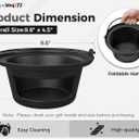 Cast Iron Ash Can with Foldable Handle for Big Green Egg Large, Ash Basket Charcoal Ash Collector for Kamado Joe Classic, Louisiana Grill LG24 and Grills,Heat-resistant, Rustproof