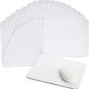 Bright Creations 18 Pack Sublimation Mouse Pad Blanks - 24.4x20 cm White Mouse Pads for Sublimation (Non-Slip Rubber Base)