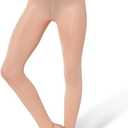 Capezio Girls Capezio Ultra Soft Self Knit Waistband Stirrup Tight - Girls (8-12, Shortbread)