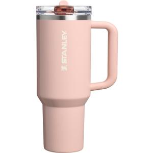 STANLEY Quencher ProTour Flip Straw Tumbler with Leakproof Lid | Built-In Straw & Handle | Cupholder Compatible for Travel | Insulated Stainless Steel Cup | BPA-Free (40 Ounces, Oasis Peach Whip Gloss)