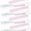 18.5" Clear Mahjong Racks with Pushers, Acrylic Racks, 4 Pack