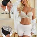 Avidlove Women's Slip Shorts for Under Dresses Seamless Under Shorts Smooth Shaping Boyshorts Panties Anti Chafing Underwear (White)