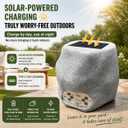 2-piece Upgraded Solar Rock Bluetooth Speaker, Waterproof IPX7 TWS Pairing, RGB Color Lighting and USB Charging, Suitable for Courtyard Pool Parties, Outdoor Gardens