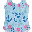 Real Essentials Girl's Surf UPF 50+ Printed One Piece Beach Swimsuit - Swimwear for Girls XL