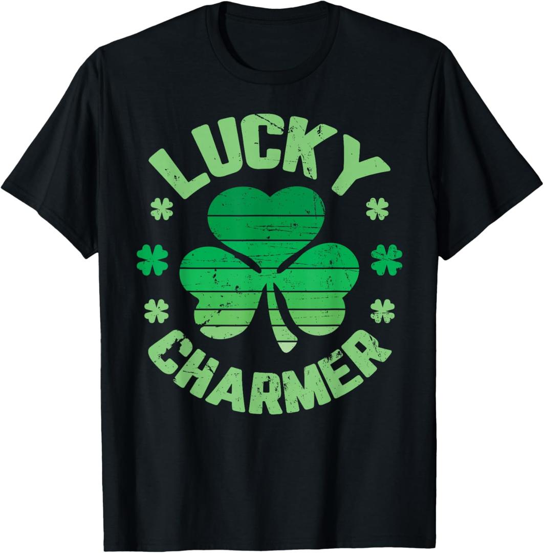 Lucky Charmer Boys Kids Girl Funny St. Patrick's Day T-Shirt, Size 4T