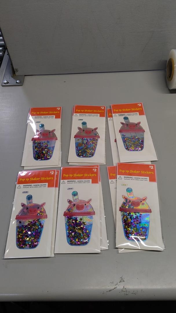 Pop Up Shaker Stickers