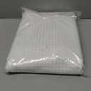 Barossa Design Waffle Weave White Shower Curtain Hotel Luxury Quality, Fabric Shower Curtains for Bathroom, Pique Pattern Cloth, Water Repellent and Machine Washable, Standard Size 71" x 72"