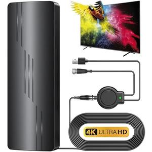 2025 Upgraded TV Antenna for Smart TV, 1800+ Miles Range Strongest for Local Channels with Amplifier Signal Booster, Waterproof Design, 33FT Coax Cable-Support 4K 1080p TV Antenna Indoor Ourdoor