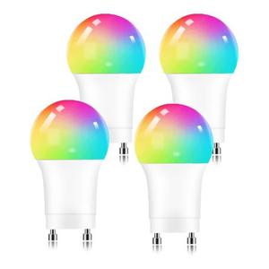 GU24 Smart LED Light Bulbs 4 Pack, Bluetooth Smart Bulb with Music Sync, 12W 1200LM Super Bright RGBCW Color Changing LED Bulb, 2700K-6500K, Dimmable, CFL Halogen Replacement (Not Support Alexa) ﻿