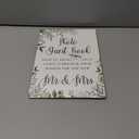 Toctose 8x11 Inch Wooden Wedding Signs for Ceremony and Reception, Rustic Vintage Photo Guest Book Sign with Stand