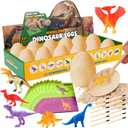 Dinosaur Eggs Toys, 12PCS Dino Eggs Excavation Dig Kit, Dinosaur Fossil Digging Kit Toys for Kids, Dinosaur Party Favors, Archaeology Science STEM Christmas Birthday Easter Digging Gift for Boys Girls