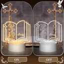 Kosiz 10 Pcs Pastor Appreciation Gifts Bulk LED Light Pastors Gift for Night Men Women Acrylic Clergy Lamp with Base Bible Verse Gifts for Xmas Birthday Anniversary (Classic Pastor)