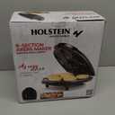 Holstein Housewares Non-Stick 6-Section Multi-Food Maker - Arepas, Mini Pancakes, Corncakes and More - Black,12 Inch