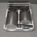 Homemory Grey Glass Flameless Candles, Battery Operated LED Pillar Candles with Remote Control and Timer, Radiance Candles, Real Wax, Set of 3,D3 xH4 5" 6" (Gray)