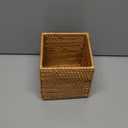 Rattan Tissue Box Cover Natural Woven Facial Napkin Holder Square (Natural, 5.5x5.5x5.9 Inch)