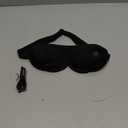 Heated Eye Mask, Cordless Warm Eye Compress for Dry Eyes Blepharitis, Light Blocking Heat Eye Mask for Men Women, 1000mAh Rechargeable Battery and Washable Cover (Black)