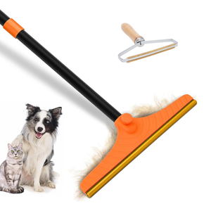 Carpet Rake for Pet Hair Removal - Reusable Pet Hair Remover, 60” Adjustable Long Handle Cat Dog Carpet Rake Scraper, Dog Hair Rake Brush for Rugs, Mats, Couch