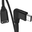 Itramax Right Angle USB C Extension Cable 0.66FT,Short USBC Cable Type C 3.1 3.2 Gen2(10Gbps) Male to Female 90 Degree/L Shape Thunderbolt 3 Cord for iPhone 16 15 Pro Max,iWatch 10,Mac,iPad mini 6 7