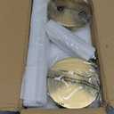 Brass Pendant Lights Kitchen Island,Modern Farmhouse Clear Glass Pendant Light,Gold Light Fixture Kitchen Pendant Mini Hanging Light Fixture for Sink (Brass 2 Pack stem Rod)