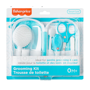 Smart Care Fisher-Price 12-Piece Baby Grooming Kit, Newborn Essentials, Baby Gift Set, Includes Baby Nail Kit, Baby Oral Care, Baby Hair Brush, Baby Comb