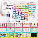 Mallify Busy Book for Toddlers 3-5, Montessori Busy Book with 30 Themes and 8 Markers, Kids Binder and Early Learning Toys, Preschool Busy Books for Toddlers, Tracing Coloring Book, Busy Tots