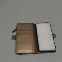 Defencase for iPhone 16E Case Wallet with RFID Blocking Card Holder Slots for Women, Elegant PU Leather Magnetic Snap Flip Wrist Strap Zipper Wallet Phone Case for iPhone 16e 2025, Desert Titanium