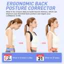 Posture Corrector for Women and Men, Adjustable Back Brace Posture Corrector for Upper & Mid Spine Support, Breathable Back Brace for Improving Neck, Shoulder and Back Posture Pain Relief (Black)
