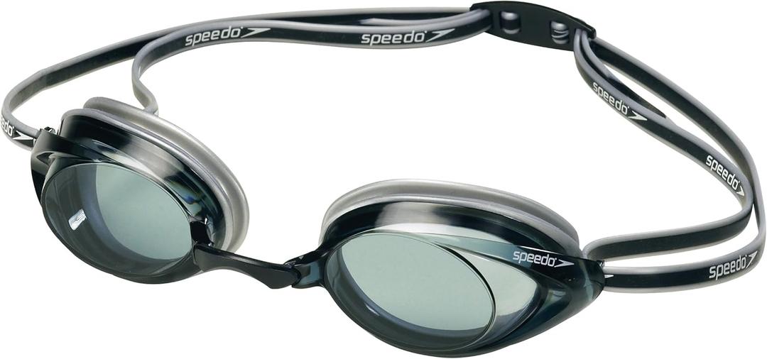 Speedo unisex-adult Swim Goggles Vanquisher 2.0 (One Size, Smoke)