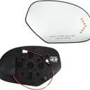 Right Passenger Side Mirror Glass Replacement for 07-14 Chevy Silverado Suburban Tahoe Avalanche GMC Sierra Yukon Cadillac Escalade Rearview Side Heated Mirror with signal light Replace GM1325138