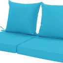 Outdoor Cushions for Patio Furniture, Waterproof Outdoor Chair Cushion w/Fade-Resistant, Removable & Machine-Washable Cover, 22x22 Inch, Deep Seat Sofa/Couch Pad Replacement – Set of 2, Teal, 22 x 22 | 2P