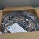 VOLISUN Caged Ceiling Fan with Light and Remote,19.7 inch Fandelier Ceiling Fan with Light Flush Mount, Farmhouse Bladeless Ceiling Fans with Lights for Kitchen,Bedroom (Black)