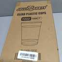 100 Pack 12 OZ Clear Plastic Cups, Cold Party Drinking Cups, Clear Disposable Cups Fruit/Ice Cream/Cupcake/Iced Cold Drinks