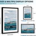 24x36 Picture Frame Set of 2, Wood Frame with Real Glass, Wide Border, 24X36 in