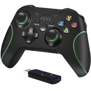 Game Controller for Xbox one, 2.4GHz Wireless Controller with 3.5mm headphone Audio Jack for Xbox one, Replacement Controller with Built-in 800mAh Battery for Xbox OneX/S Xbox OneSeries X/S, Black