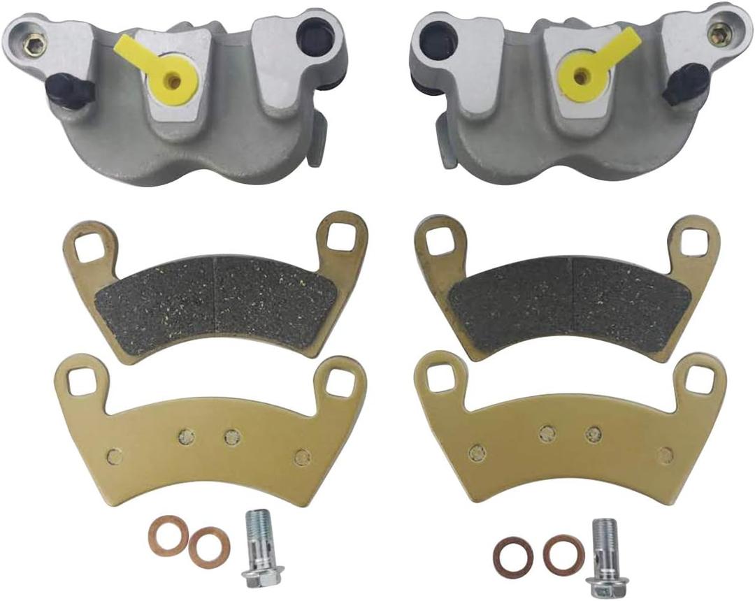 M MATI Front Left Right Brake Caliper Set with Pads without Mounting Bracket for Polaris Ranger 4X4 500 EFI 570 4X4 700/800 900 902D 1000 HST RZR 4 800 900 1000 XP/XP 4/S4 RS1 GEM GENERAL 1000 Pro XD