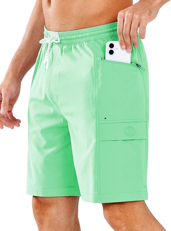 NORTHYARD Mens Swim Trunks Board Shorts 9 Inch Bathing Suit Swimwear Quick Dry Beach Short with Zipper Pocket - No Mesh Liner 3XL