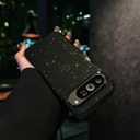 Magnetic for Google Pixel 10 & 10 Pro Case Women, [Holographic Iridescent Color Changing Effect] Fashion Slim Cute and Unique Matt Protective Phone Cover for Pixel 10 & 10 Pro (Black Glitter)