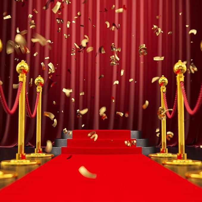 3ftx15ft Red Carpet Runner for Party, 450GSM Extra Thick Non-Slip