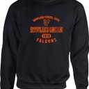 SDI Collegiate Apparel 50/50 Crewneck Sweatshirt, Vintage Design (Medium, Black)