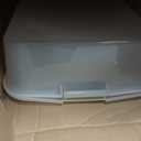 IRIS USA 50 Qt. Long Under Bed Storage Bin with Lids, Clear