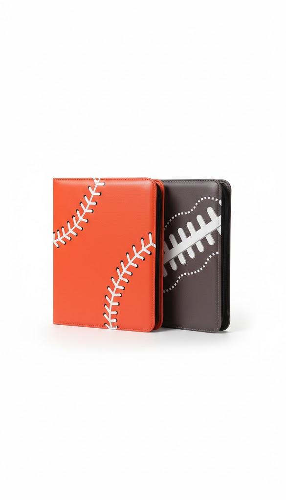 Card Binder 9 Pocket - Football Trading Card Binder Fits 990 Cards With 55 Removable Sleeves, Double Sided Pocket Zipper Card Binder for MTC, TCG, Game Cards, Sports Cards, 2 Packs