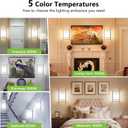 Led Wall Lights Indoor- 2 Pack Modern Wall Sconce Lighting 3000K/4500K/6000K Adjustable Led Wall Lamps for Hallway, Staircase, Corridor, Bedroom, Living Room, Kitchen