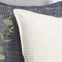 OYIMUA Set of 2 Decorative Chenille Checkered Throw Pillow Covers 16x16 Beige Neutral Farmhouse Vintage Cushion Covers Modern Boho Pillowcases for Sofa Couch Bedroom Living Room Home Decor