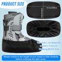 Shyyween 2 Pcs Air Cam Walking Boot Covers for Medical Fracture Waterproof Cast Boots Shoe Covers for Broken Foot Ankle Recovery Protection Machine Rain(Black,Large)