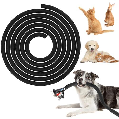BUSOHA Wire Covers - 13ft 1.2inch Flexible Cable Management Sleeve for Pets, No Chew Cord Protectors for USB, Power, Audio and Video Cables