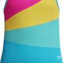 Speedo Girl's Swimsuit One Piece Thin Straps (10, Radiating Picton Blue)