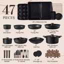 CAROTE 47pcs Pots and Pans Set Non Stick, Detachable Handle Cookware Set, 47 Piece