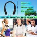 KIDEE Neck Fan, Portable Bladeless Neck Fans, Upgrade 360 Airflow, Super Quiet, 3 Speeds, 4000mAh Personal Wearable Neck Fan, Upgraded Cooling Air Volume USB Rechargeable Hands Free Fan