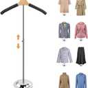 20-35 Inch Height Adjustable Shirt Display Stand, T Shirt Display Stand for Vendors, Shirt Rack for Clothing Dress Garment Coat Retail (Black, 1 Pcs)
